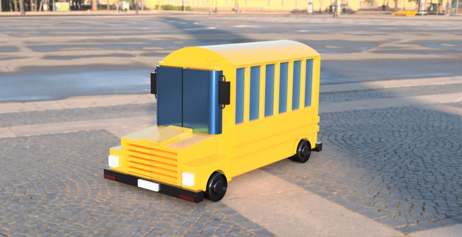 School Bus Front CAD